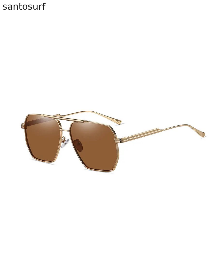 New Fashion Grey Versatile Metal Sunglasses