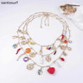 Charm Cascade Necklace