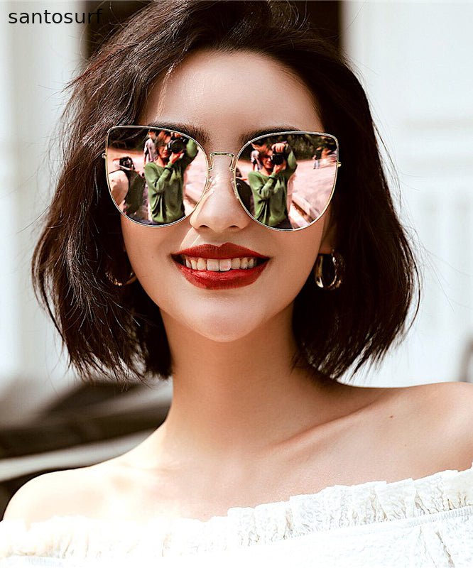 Large Frame Trendy Cat Eye Sunglasses 2025 New Model