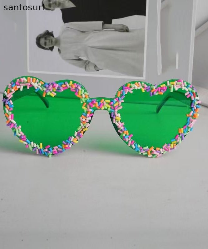 Cute Black Resin Candy Love Beach Sunglasses