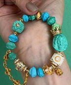 Fashion Alloy Zircon Mermaid Princess Charm Bracelet
