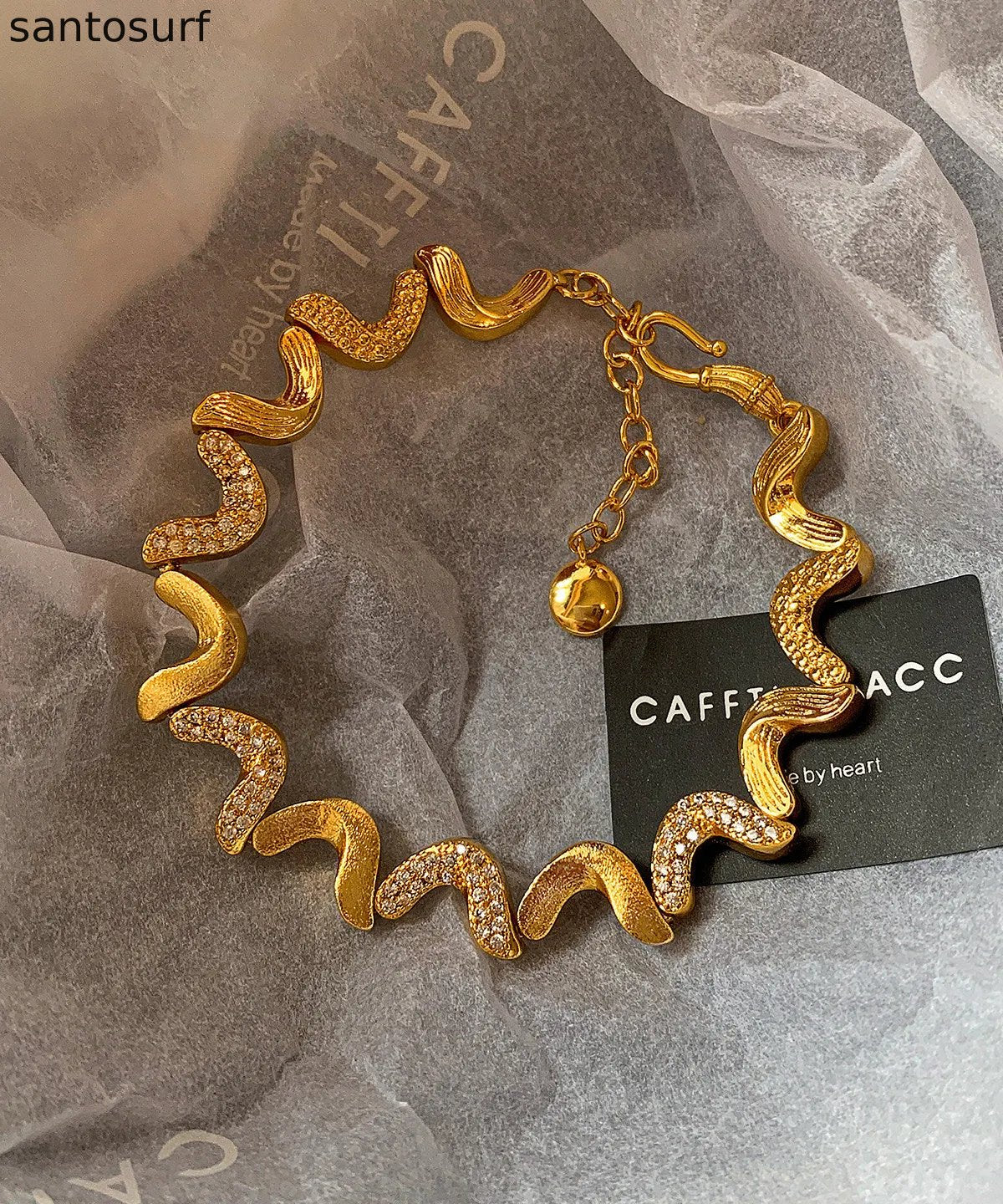 Chic Zircon Double-layer Metal And Pearl Bracelet Two Pieces Set