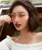 Large Frame Trendy Cat Eye Sunglasses 2025 New Model