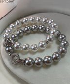 Fashion Versatile White Zircon Pearl Bracelet