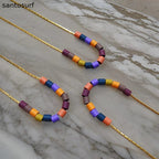 Rainbow Beaded Necklace
