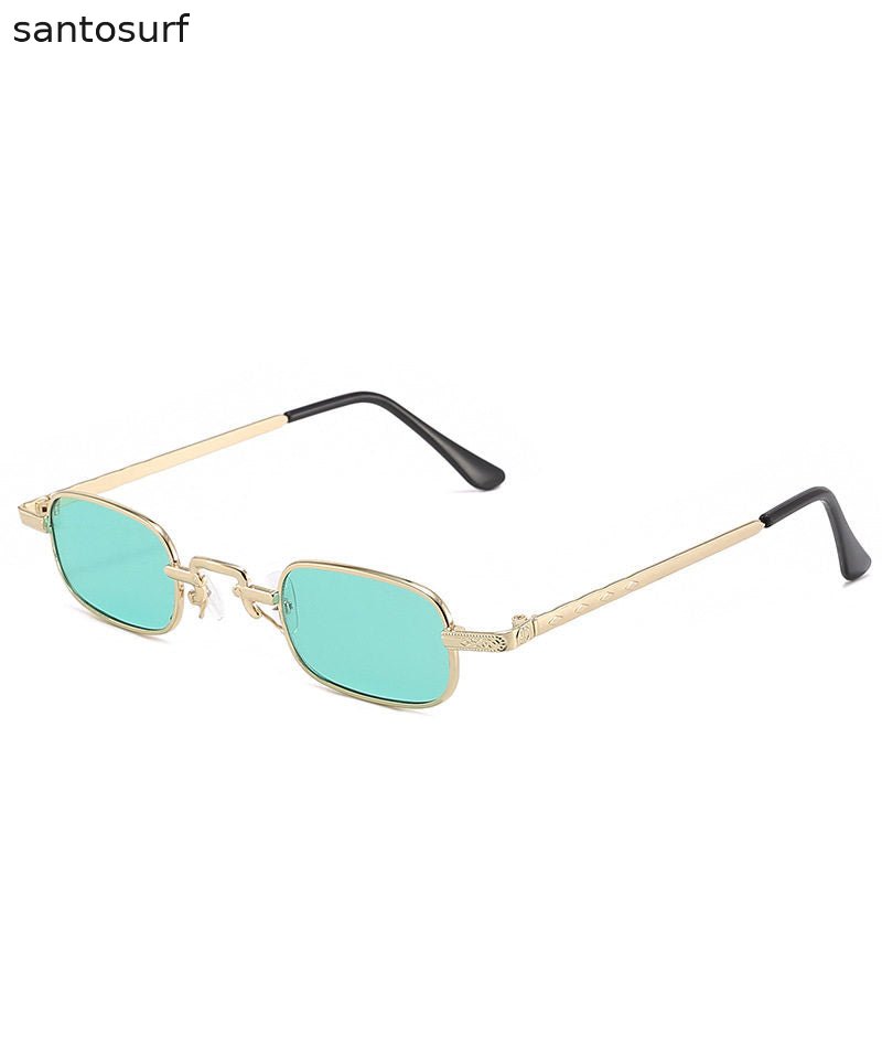 Modern Red Metal Box Sunglasses