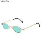 Modern Red Metal Box Sunglasses