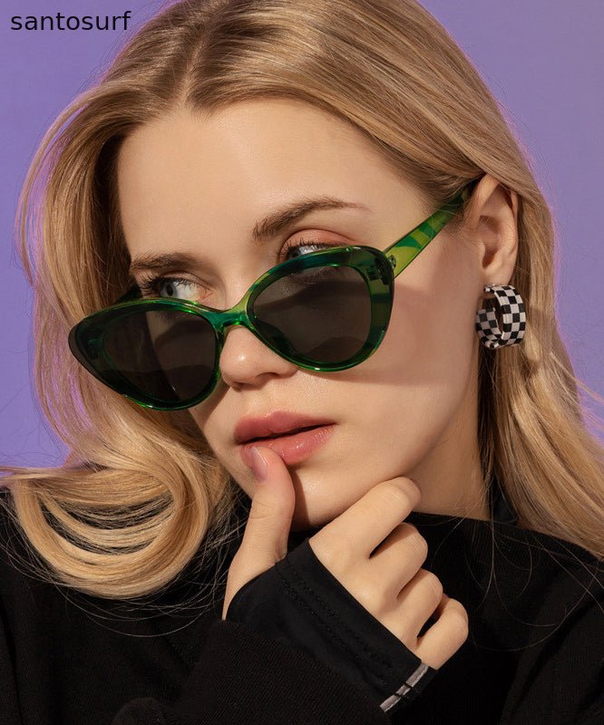 European And American Beige Versatile Triangle Sunglasses