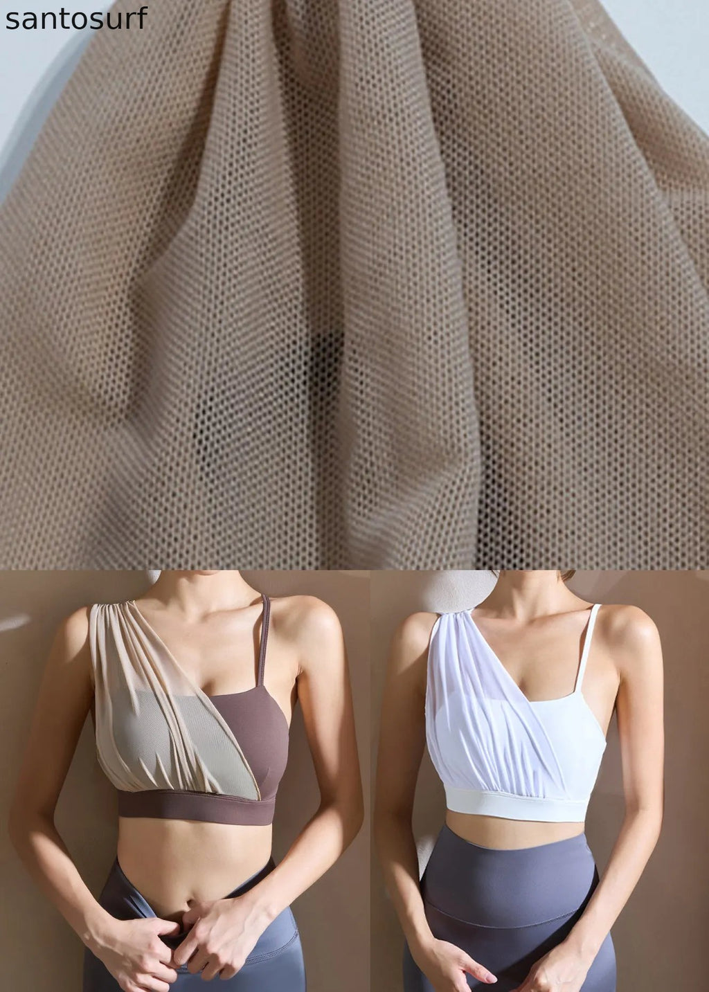 White Asymmetrical Solid Sports Bra