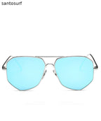 Style Blue Round Face Polarized Anti UV Sunglasses For Women