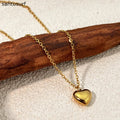 Golden Heart Pendant Necklace