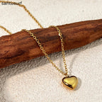 Golden Heart Pendant Necklace