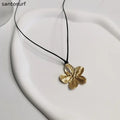 Vintage Petal Pendant Necklace