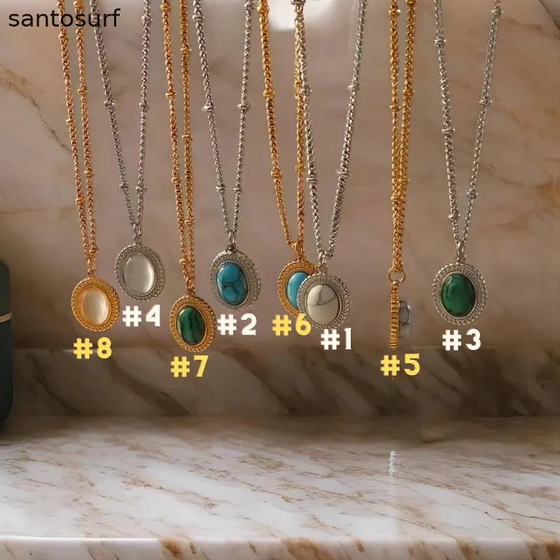 Vintage Coloured Stone Necklace