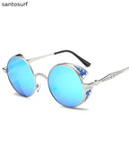 Chic Punk Round Women's Polarized Sunglasses Dazzling Colors