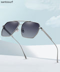 New Fashion Grey Versatile Metal Sunglasses