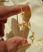 Handmade Silver Gilding Diamond Pestle Bracelet