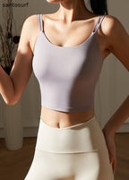 Purple Patchwork Backless Gymshark Sports Bra