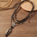 Boho Charm Layered Pendant Necklace