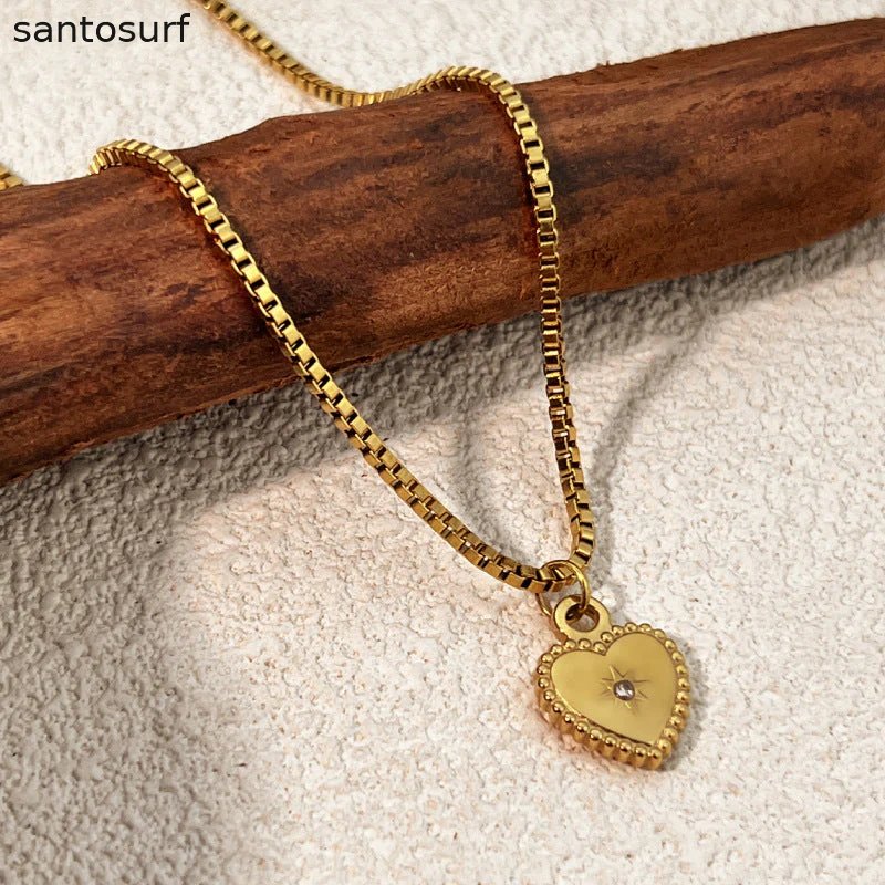 Golden Heart Pendant Necklace