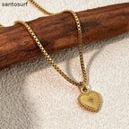 Golden Heart Pendant Necklace