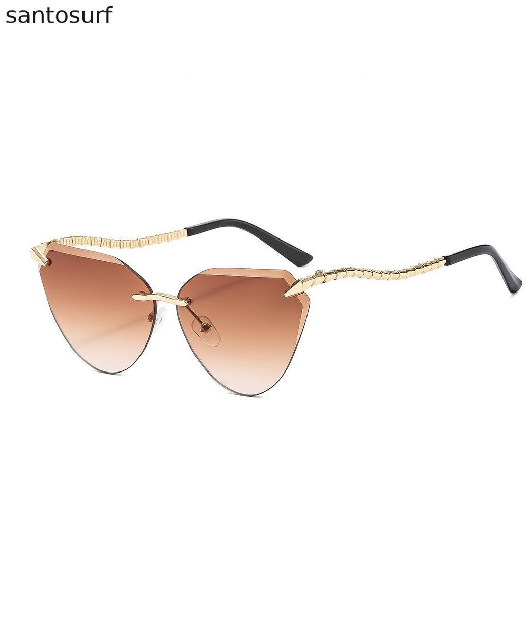 Fashionable Elegant Black Metal Leg Sunglasses