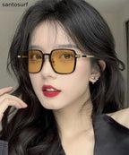 Fashion Tea Color 2025 New Summer Sunscreen Sunglasses