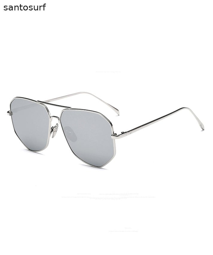 Style Blue Round Face Polarized Anti UV Sunglasses For Women