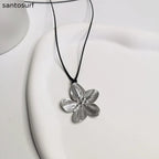 Vintage Petal Pendant Necklace