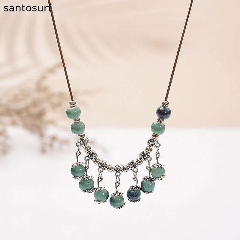 Ethnic Style Ceramic Necklace