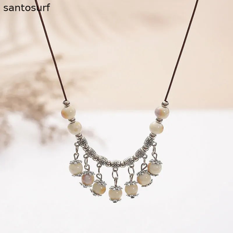 Ethnic Style Ceramic Necklace
