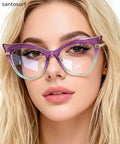 New Purple Hip Hop Punk Framed Metal Sunglasses