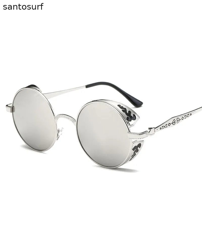 Chic Punk Round Women's Polarized Sunglasses Dazzling Colors