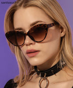 European And American Beige Versatile Triangle Sunglasses