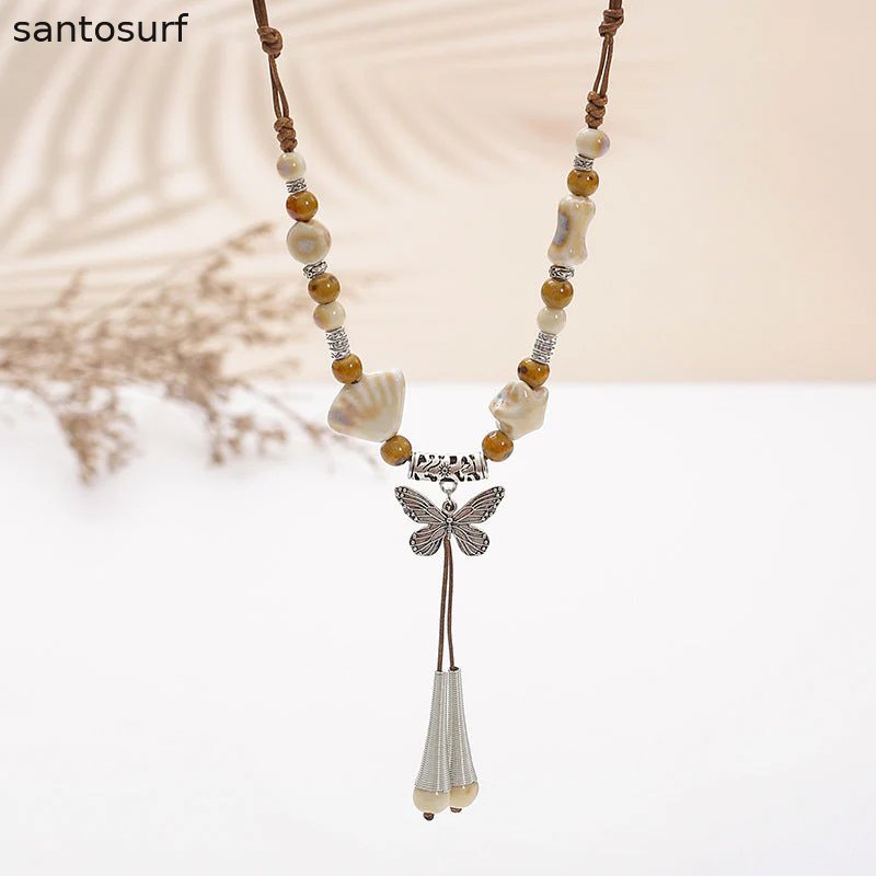 Ethnic Style Ceramic Necklace