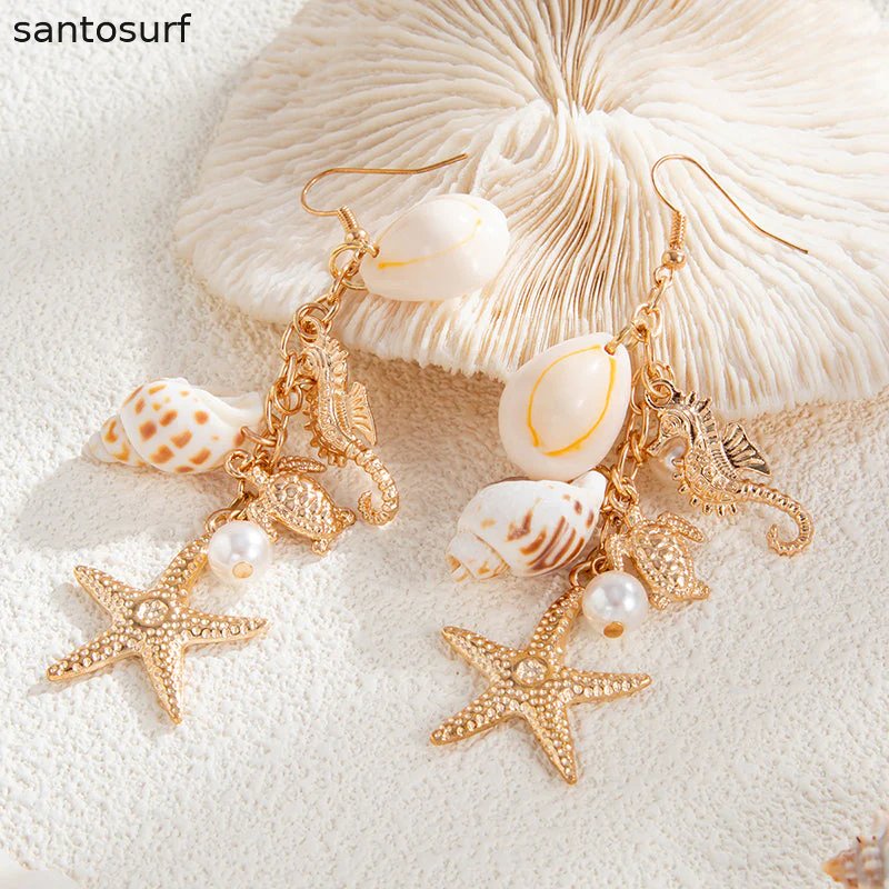 Ocean Starfish Drop Earrings