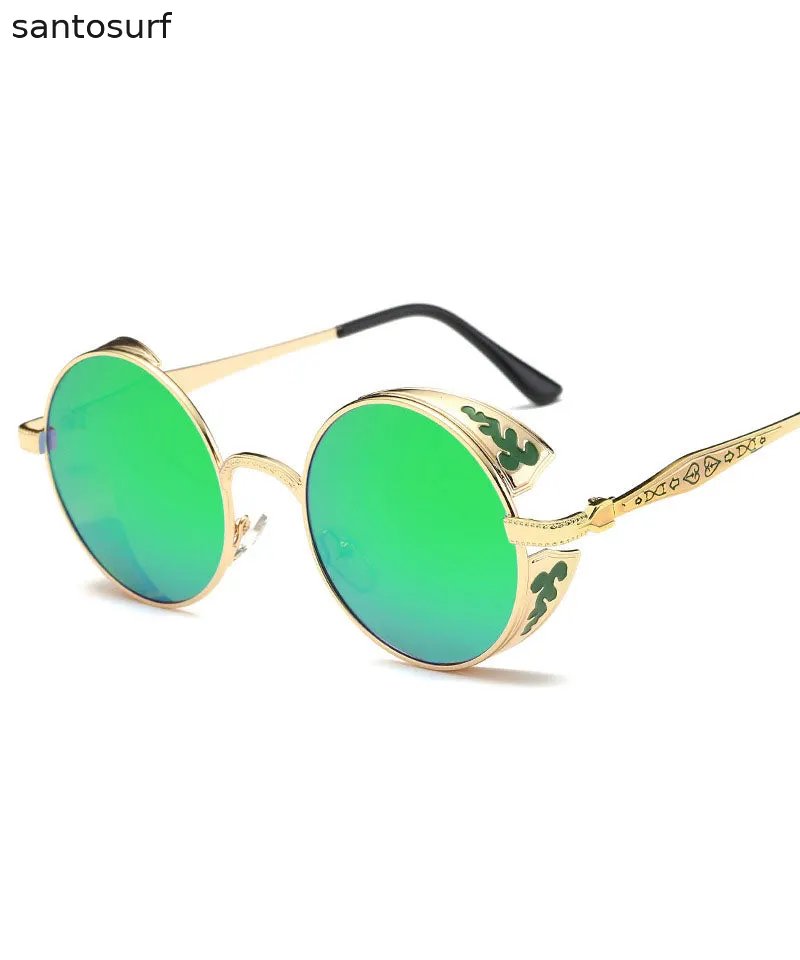 Chic Punk Round Women's Polarized Sunglasses Dazzling Colors
