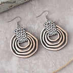 Wooden Hoop Earrings