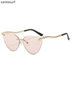 Fashionable Elegant Black Metal Leg Sunglasses