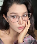 European And American Fashion Cat Eye Leopard Print Glasses