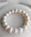 Original Design White Alloy Pearl Bracelet