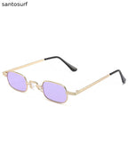 Modern Red Metal Box Sunglasses