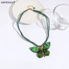 Art Butterfly Pendant Necklace