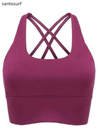 Unique Rose Backless Cross Strap Bra Crop Top