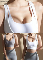 Grey U Neck Solid Gymshark Sports Bra