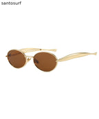 Spicy Girl Style Black Oval Sunglasses