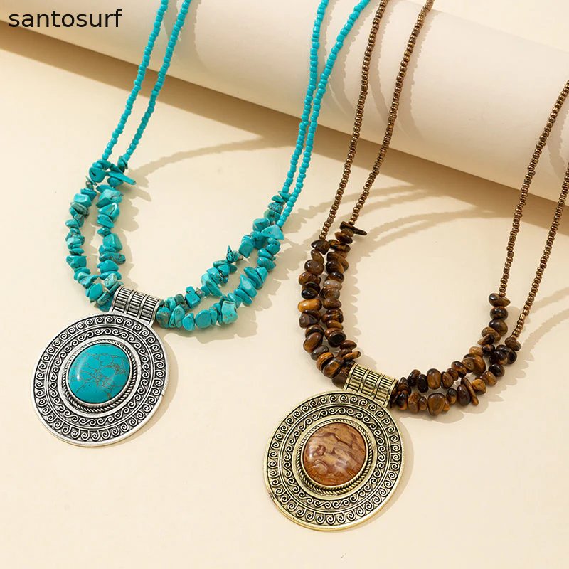 Southwestern Gem Pendant Necklace