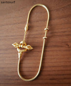 Handmade Silver Gilding Diamond Pestle Bracelet