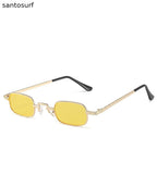 Modern Red Metal Box Sunglasses