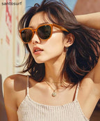 Style Brown Resin Ultraviolet-Proof Sunglasses